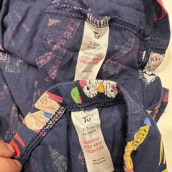 Tu Blue Christmas Long Sleeve Dress & Leggings Outfit - Picture 6 of 8